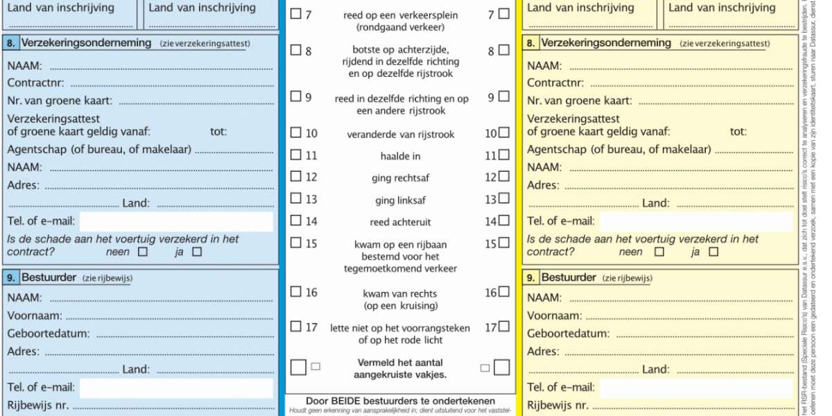Tips bij het invullen van een aanrijdingsformulier